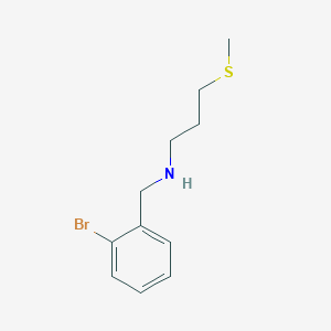 molecular formula C11H16BrNS B13303609 [(2-Bromophenyl)methyl][3-(methylsulfanyl)propyl]amine 