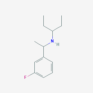 molecular formula C13H20FN B13303628 [1-(3-Fluorophenyl)ethyl](pentan-3-YL)amine 