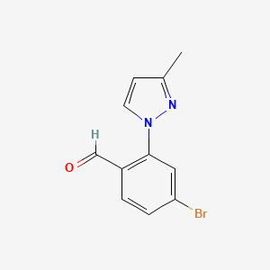 4-Bromo-2-(3-methyl-1H-pyrazol-1-yl)benzaldehyde