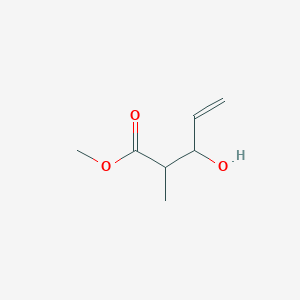 molecular formula C7H12O3 B13303649 Methyl 3-hydroxy-2-methylpent-4-enoate 