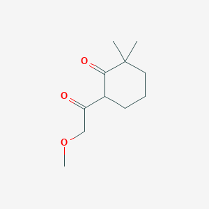 molecular formula C11H18O3 B13303652 6-(2-Methoxyacetyl)-2,2-dimethylcyclohexan-1-one 