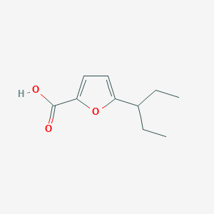 molecular formula C10H14O3 B13303691 5-(Pentan-3-yl)furan-2-carboxylic acid 