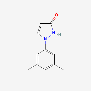 molecular formula C11H12N2O B13303695 1-(3,5-Dimethylphenyl)-2,3-dihydro-1H-pyrazol-3-one 