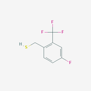 molecular formula C8H6F4S B13303733 [4-Fluoro-2-(trifluoromethyl)phenyl]methanethiol 