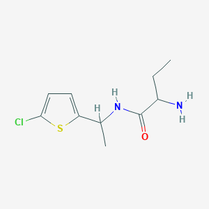 2-amino-N-[1-(5-chlorothiophen-2-yl)ethyl]butanamide