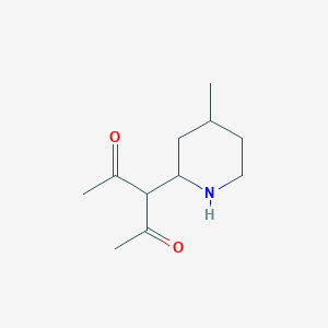 3-(4-Methylpiperidin-2-yl)pentane-2,4-dione