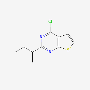 molecular formula C10H11ClN2S B13303807 2-(Butan-2-yl)-4-chlorothieno[2,3-d]pyrimidine 