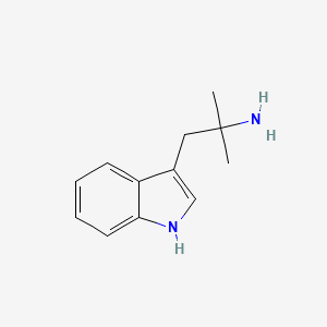 molecular formula C12H16N2 B1330381 1-(1H-indol-3-yl)-2-methylpropan-2-amine CAS No. 304-53-0