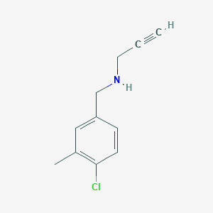 molecular formula C11H12ClN B13303820 [(4-Chloro-3-methylphenyl)methyl](prop-2-yn-1-yl)amine 