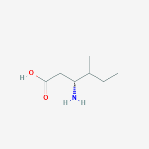 molecular formula C7H15NO2 B13303824 (3R)-3-Amino-4-methylhexanoic acid 