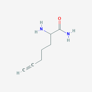 molecular formula C7H12N2O B13303835 2-Aminohept-6-ynamide 