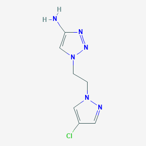 1-[2-(4-Chloro-1H-pyrazol-1-yl)ethyl]-1H-1,2,3-triazol-4-amine