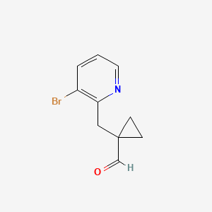 1-[(3-Bromopyridin-2-yl)methyl]cyclopropane-1-carbaldehyde