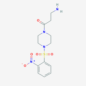 3-Amino-1-[4-(2-nitrobenzenesulfonyl)piperazin-1-yl]propan-1-one