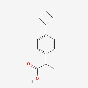 molecular formula C13H16O2 B13303918 2-(4-Cyclobutylphenyl)propanoic acid 