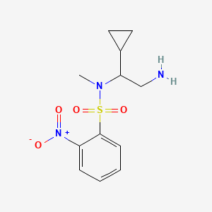 N-(2-Amino-1-cyclopropylethyl)-N-methyl-2-nitrobenzene-1-sulfonamide