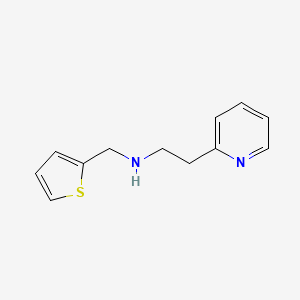 molecular formula C12H14N2S B13303929 2-(Pyridin-2-yl)-n-(thiophen-2-ylmethyl)ethanamine CAS No. 6973-67-7