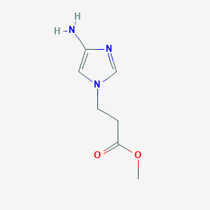 molecular formula C7H11N3O2 B13303951 methyl 3-(4-amino-1H-imidazol-1-yl)propanoate 