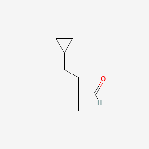 1-(2-Cyclopropylethyl)cyclobutane-1-carbaldehyde