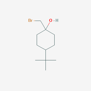 molecular formula C11H21BrO B13303995 1-(Bromomethyl)-4-tert-butylcyclohexan-1-ol 