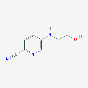 5-[(2-Hydroxyethyl)amino]pyridine-2-carbonitrile