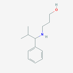 molecular formula C13H21NO B13304015 3-[(2-Methyl-1-phenylpropyl)amino]propan-1-ol 