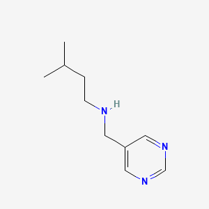 molecular formula C10H17N3 B13304022 (3-Methylbutyl)(pyrimidin-5-ylmethyl)amine 