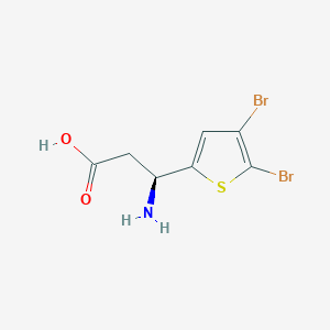 molecular formula C7H7Br2NO2S B13304111 (3S)-3-amino-3-(4,5-dibromothiophen-2-yl)propanoic acid 