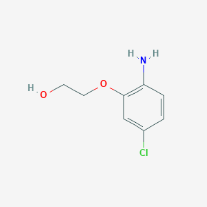 molecular formula C8H10ClNO2 B13304115 2-(2-Amino-5-chlorophenoxy)ethan-1-ol 