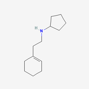 molecular formula C13H23N B13304121 N-[2-(Cyclohex-1-en-1-yl)ethyl]cyclopentanamine 