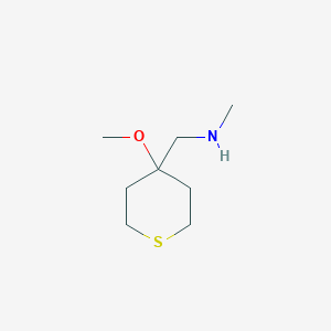 molecular formula C8H17NOS B13304151 [(4-Methoxythian-4-yl)methyl](methyl)amine 