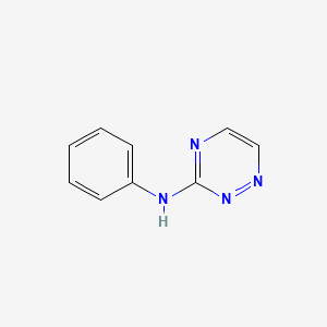 molecular formula C9H8N4 B13304154 N-Phenyl-1,2,4-triazin-3-amine 