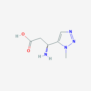 molecular formula C6H10N4O2 B13304179 (3R)-3-Amino-3-(1-methyl-1H-1,2,3-triazol-5-yl)propanoic acid 