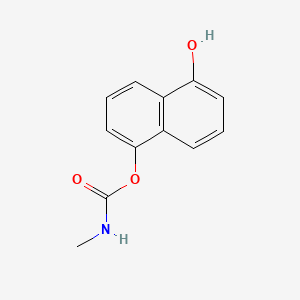 B1330419 Carbamic acid, methyl-, 5-hydroxy-1-naphthyl ester CAS No. 5721-72-2