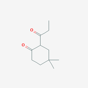 4,4-Dimethyl-2-propanoylcyclohexan-1-one