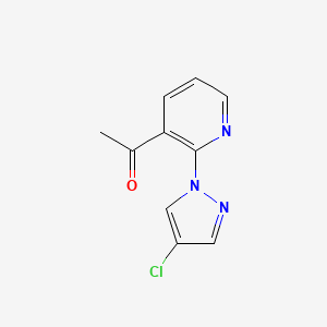 1-[2-(4-Chloro-1H-pyrazol-1-yl)pyridin-3-yl]ethan-1-one