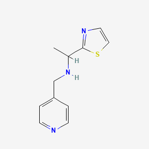 molecular formula C11H13N3S B13304237 (Pyridin-4-ylmethyl)[1-(1,3-thiazol-2-yl)ethyl]amine 