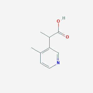 molecular formula C9H11NO2 B13304289 2-(4-Methylpyridin-3-yl)propanoic acid 