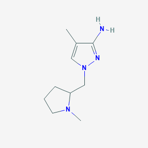 4-Methyl-1-[(1-methylpyrrolidin-2-yl)methyl]-1H-pyrazol-3-amine