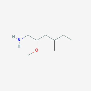 molecular formula C8H19NO B13304315 2-Methoxy-4-methylhexan-1-amine 