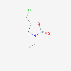 molecular formula C7H12ClNO2 B13304326 5-(Chloromethyl)-3-propyl-1,3-oxazolidin-2-one 