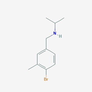 molecular formula C11H16BrN B13304330 [(4-Bromo-3-methylphenyl)methyl](propan-2-yl)amine 