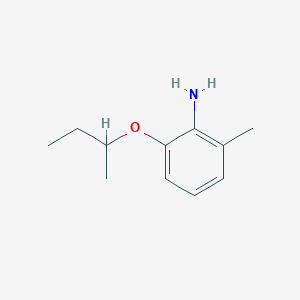 molecular formula C11H17NO B13304336 2-(Butan-2-yloxy)-6-methylaniline 