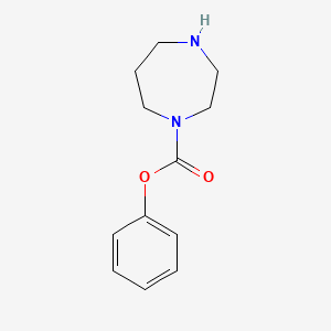 molecular formula C12H16N2O2 B13304351 Phenyl 1,4-diazepane-1-carboxylate 