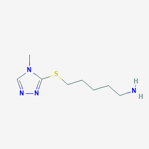 3-[(5-Aminopentyl)sulfanyl]-4-methyl-4H-1,2,4-triazole