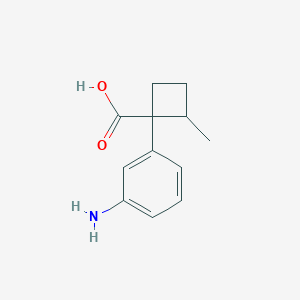 1-(3-Aminophenyl)-2-methylcyclobutane-1-carboxylic acid