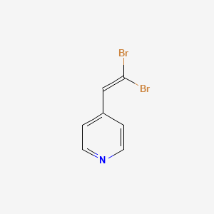 molecular formula C7H5Br2N B13304382 4-(2,2-Dibromoethenyl)pyridine 