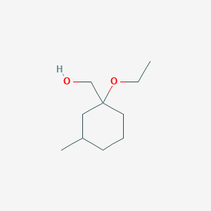 molecular formula C10H20O2 B13304390 (1-Ethoxy-3-methylcyclohexyl)methanol 