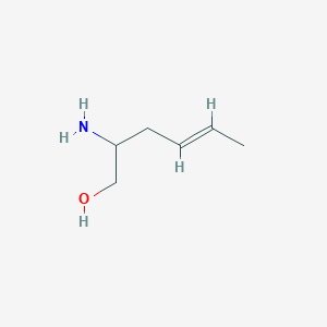 molecular formula C6H13NO B13304432 2-Aminohex-4-en-1-ol 