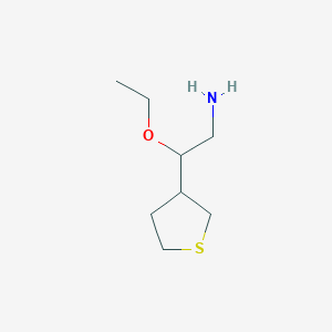 molecular formula C8H17NOS B13304468 2-Ethoxy-2-(thiolan-3-yl)ethan-1-amine 